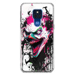 Motorola Moto G Play 2021 Evil Joker Face Painting Graffiti Hybrid Protective Phone Case Cover