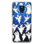 Motorola Moto G Play 2021 Cute Halloween Spooky Floating Ghosts Horror Scary Hybrid Protective Phone Case Cover