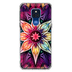 Motorola Moto G Play 2021 Mandala Geometry Abstract Star Pattern Hybrid Protective Phone Case Cover