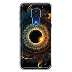 Motorola Moto G Play 2021 Mandala Geometry Abstract Eclipse Pattern Hybrid Protective Phone Case Cover