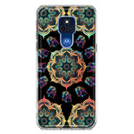 Motorola Moto G Play 2021 Mandala Geometry Abstract Elephant Pattern Hybrid Protective Phone Case Cover