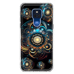 Motorola Moto G Play 2021 Mandala Geometry Abstract Multiverse Pattern Hybrid Protective Phone Case Cover