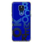 Motorola Moto G Play 2021 Blue Clear Funny Text Quote Ok Boomer Hybrid Protective Phone Case Cover