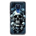 Motorola Moto G Play 2021 Graveyard Death Dream Skulls Double Layer Phone Case Cover