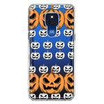 Motorola Moto G Play 2021 Halloween Spooky Horror Scary Jack O Lantern Pumpkins Hybrid Protective Phone Case Cover