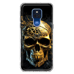 Motorola Moto G Play 2021 Steampunk Skull Science Fiction Machinery Double Layer Phone Case Cover