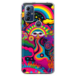 Motorola Moto G Play 2023 Psychedelic Trippy Hippie Night Walk Hybrid Protective Phone Case Cover