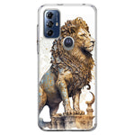 Motorola Moto G Play 2023 Ancient Lion Sculpture Hybrid Protective Phone Case Cover
