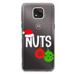 Motorola Moto G Power 2021 Christmas Funny Couples Chest Nuts Ornaments Hybrid Protective Phone Case Cover