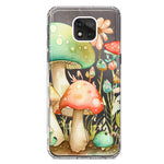 Motorola Moto G Power 2021 Fairytale Watercolor Mushrooms Pastel Spring Flowers Floral Hybrid Protective Phone Case Cover