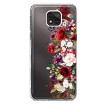 Motorola Moto G Power 2021 Red Summer Watercolor Floral Bouquets Ruby Flowers Hybrid Protective Phone Case Cover