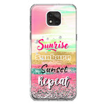 Motorola Moto G Power 2021 Summer Brush Strokes Sunrise Sunburn Sunset Repeat Hybrid Protective Phone Case Cover