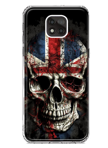 Motorola Moto G Power 2021 British UK Flag Skull Hybrid Protective Phone Case Cover