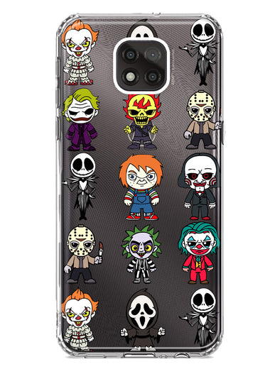 Motorola Moto G Power 2021 Cute Classic Halloween Spooky Cartoon Characters Hybrid Protective Phone Case Cover