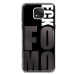 Motorola Moto G Power 2021 Black Clear Funny Text Quote Fckfomo Hybrid Protective Phone Case Cover