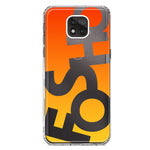 Motorola Moto G Power 2021 Orange Yellow Clear Funny Text Quote Fosho Hybrid Protective Phone Case Cover