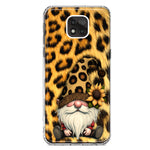 Motorola Moto G Power 2021 Gnome Sunflower Leopard Hybrid Protective Phone Case Cover