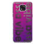 Motorola Moto G Power 2021 Purple Clear Funny Text Quote Issa Vibe Hybrid Protective Phone Case Cover