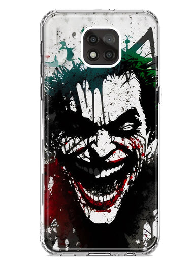 Motorola Moto G Power 2021 Laughing Joker Painting Graffiti Hybrid Protective Phone Case Cover