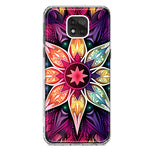 Motorola Moto G Power 2021 Mandala Geometry Abstract Star Pattern Hybrid Protective Phone Case Cover