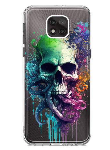 Motorola Moto G Power 2021 Fantasy Octopus Tentacles Skull Hybrid Protective Phone Case Cover