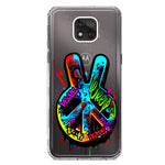 Motorola Moto G Power 2021 Peace Graffiti Painting Art Hybrid Protective Phone Case Cover