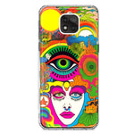 Motorola Moto G Power 2021 Neon Rainbow Psychedelic Trippy Hippie DaydreamHybrid Protective Phone Case Cover