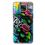 Motorola Moto G Power 2021 Red Roses Graffiti Painting Art Hybrid Protective Phone Case Cover