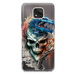 Motorola Moto G Power 2021 Fantasy Blue Dragon Dream Skull Double Layer Phone Case Cover