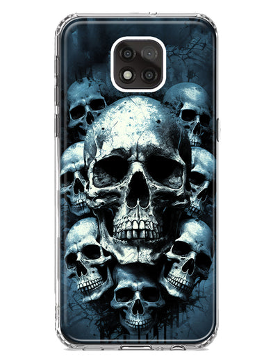 Motorola Moto G Power 2021 Graveyard Death Dream Skulls Double Layer Phone Case Cover