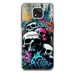 Motorola Moto G Power 2021 Skulls Graffiti Painting Art Hybrid Protective Phone Case Cover