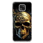 Motorola Moto G Power 2021 Steampunk Skull Science Fiction Machinery Double Layer Phone Case Cover