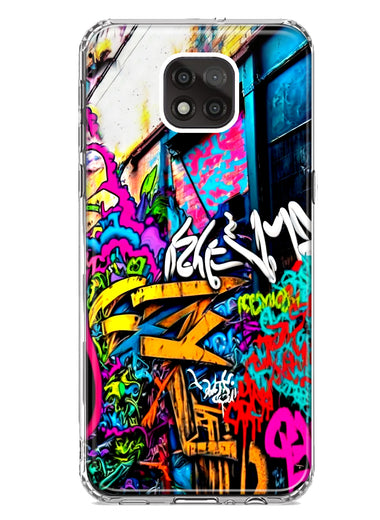 Motorola Moto G Power 2021 Urban Graffiti Street Art Painting Hybrid Protective Phone Case Cover