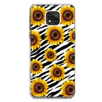 Motorola Moto G Power 2021 White Zebra Sunflowers Polkadots Double Layer Phone Case Cover