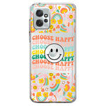 Motorola Moto G Power 2023 Choose Happy Smiley Face Retro Vintage Groovy 70s Style Hybrid Protective Phone Case Cover