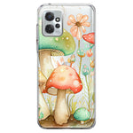 Motorola Moto G Power 2023 Fairytale Watercolor Mushrooms Pastel Spring Flowers Floral Hybrid Protective Phone Case Cover