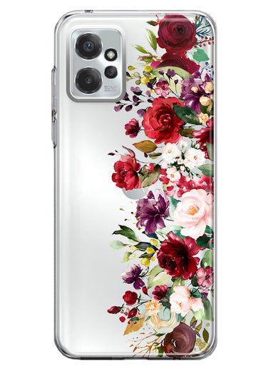 Motorola Moto G Power 2023 Red Summer Watercolor Floral Bouquets Ruby Flowers Hybrid Protective Phone Case Cover