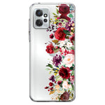 Motorola Moto G Power 2023 Red Summer Watercolor Floral Bouquets Ruby Flowers Hybrid Protective Phone Case Cover
