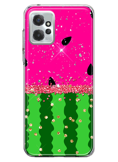 Motorola Moto G Power 2023 Summer Watermelon Sugar Vacation Tropical Fruit Pink Green Hybrid Protective Phone Case Cover