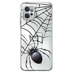 Motorola Moto G Power 2023 Creepy Black Spider Web Halloween Horror Spooky Hybrid Protective Phone Case Cover