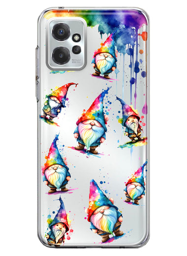 Motorola Moto G Power 2023 Neon Water Painting Colorful Splash Gnomes Hybrid Protective Phone Case Cover