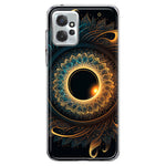 Motorola Moto G Power 2023 Mandala Geometry Abstract Eclipse Pattern Hybrid Protective Phone Case Cover