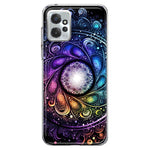 Motorola Moto G Power 2023 Mandala Geometry Abstract Galaxy Pattern Hybrid Protective Phone Case Cover