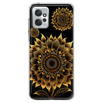 Motorola Moto G Power 2023 Mandala Geometry Abstract Sunflowers Pattern Hybrid Protective Phone Case Cover