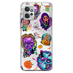 Motorola Moto G Power 2023 Cute Halloween Spooky Horror Scary Neon Characters Hybrid Protective Phone Case Cover