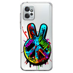 Motorola Moto G Power 2023 Peace Graffiti Painting Art Hybrid Protective Phone Case Cover