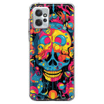 Motorola Moto G Power 2023 Psychedelic Trippy Death Skull Pop Art Hybrid Protective Phone Case Cover
