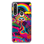 Motorola Moto G Power Psychedelic Trippy Hippie Night Walk Hybrid Protective Phone Case Cover