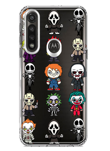 Motorola G Power 2020 Cute Classic Halloween Spooky Cartoon Characters Hybrid Protective Phone Case Cover