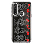 Motorola G Power 2020 Cute Halloween Spooky Horror Scary Characters Friends Hybrid Protective Phone Case Cover